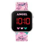 Lilo & Stitch Reloj LED Infantil Angel Rosa