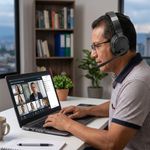 Audífonos Inalámbricos Headset Duo Vox 2 en 1 Convertible con Bluetooth y Micrófono Negro