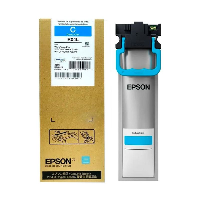 Cartucho de Tinta Epson T941220AL de Alto Rendimiento de 38 mL Color Cyan