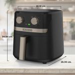 Freidora de Aire Purify de 4.2 L con Bandeja Cerámica Color Negro