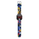 Reloj Digital Infantil LED Cuadrado Diseño Transformers Autobots Color Azul