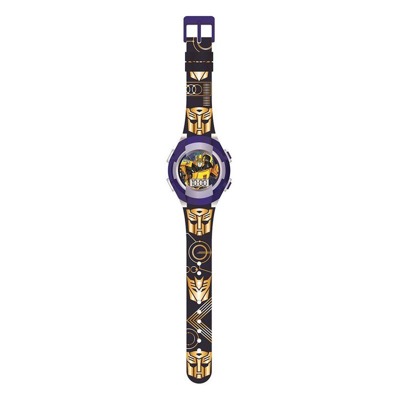 Reloj Digital Infantil Diseño Transformers Bumblebee con Pantalla LCD Color Negro y Dorado