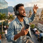 Audífonos Inalámbricos Escape KNH-300 con Cancelación de Ruido Bluetooth 5.3 Color Negro