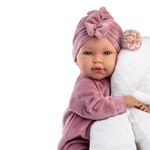 Muñeca Llorens Abril Recién Nacida con Cojín y Pijama Rosa 42 cm