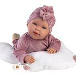 Muñeca Llorens Abril Recién Nacida con Cojín y Pijama Rosa 42 cm