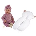 Muñeca Llorens Abril Recién Nacida con Cojín y Pijama Rosa 42 cm
