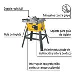 Sierra de Mesa 10 plg 2 1/2 HP con Base y Guía de Inglete