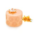 Set de 4 Sellos Delicia para Decoración de Galletas Color Rosado y Beige
