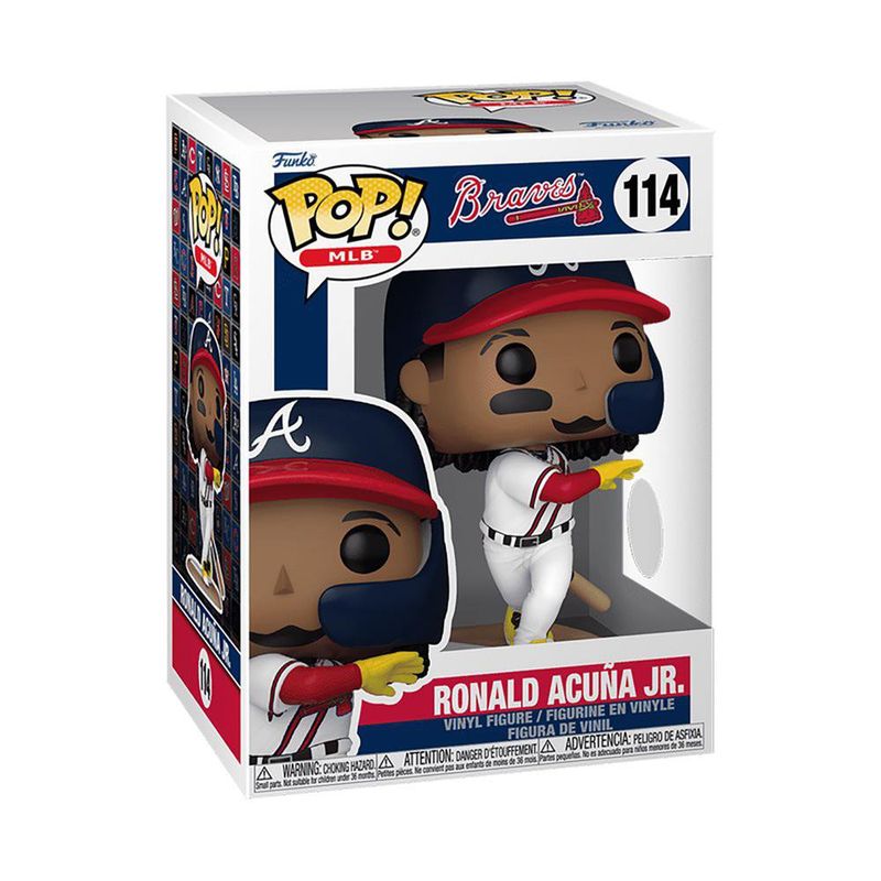 Figura Funko Pop MLB Atlanta Braves Ronald Acuña Jr. Coleccionable de Vinilo #114