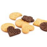 Set de 4 Sellos Delicia para Decoración de Galletas Color Rosado y Beige