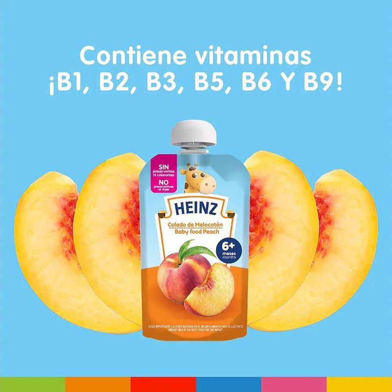 Compota de Melocotón Heinz Baby Food Pouch 105 g 6+ Meses