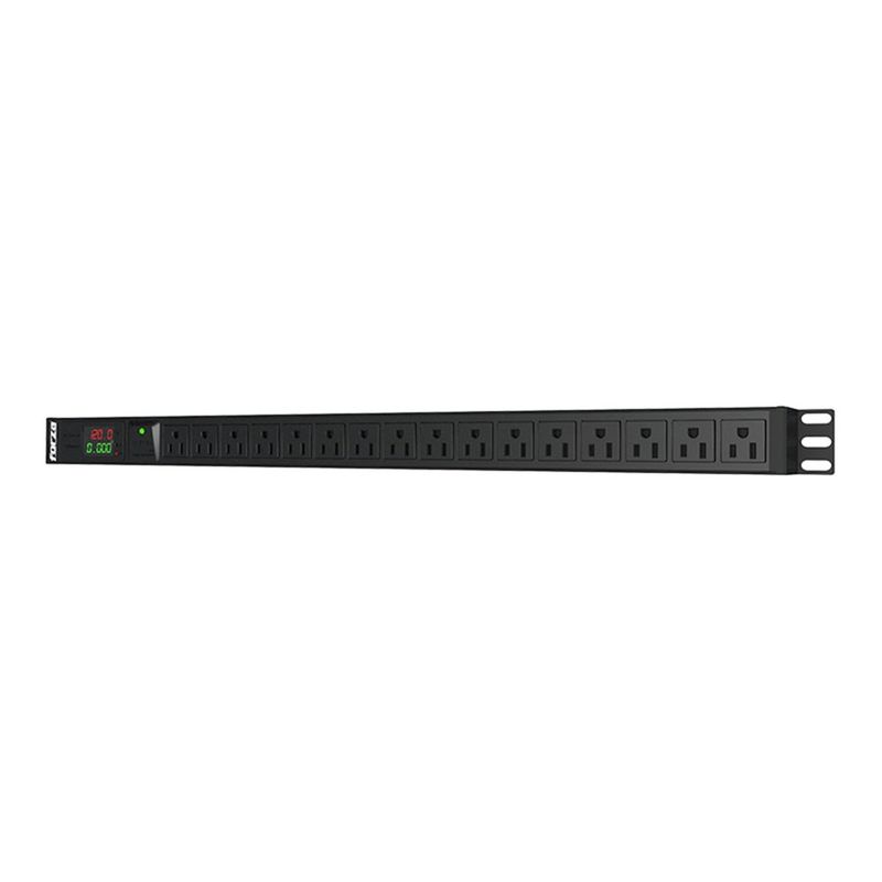 Regleta PDU Forza Rack 16 Tomas con Protección Eléctrica Color Negro