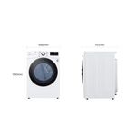 Secadora Eléctrica Carga Frontal 22 kg con Sensor Dry y ThinQ Color Blanco