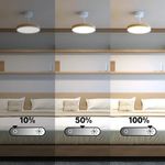 Ventilador de Techo Fortuna LED 36 plg Color Blanco con Acabado Madera