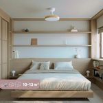 Ventilador de Techo Fortuna LED 36 plg Color Blanco con Acabado Madera