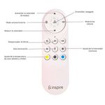 Ventilador de Techo Fortuna LED 36 plg Color Blanco con Acabado Madera
