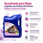 Suavizante para Ropa Líquido con Perlas de Aroma Dulce Caricia 8 Litros