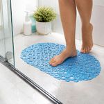 Alfombra de Baño en PVC de 36 x 69 cm Color Celeste