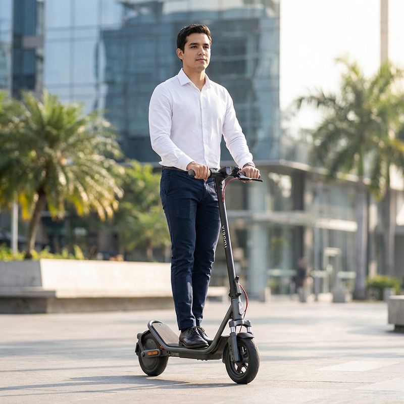 Scooter Eléctrica 6 US Plegable 800W 25 km/h 45 km Negra
