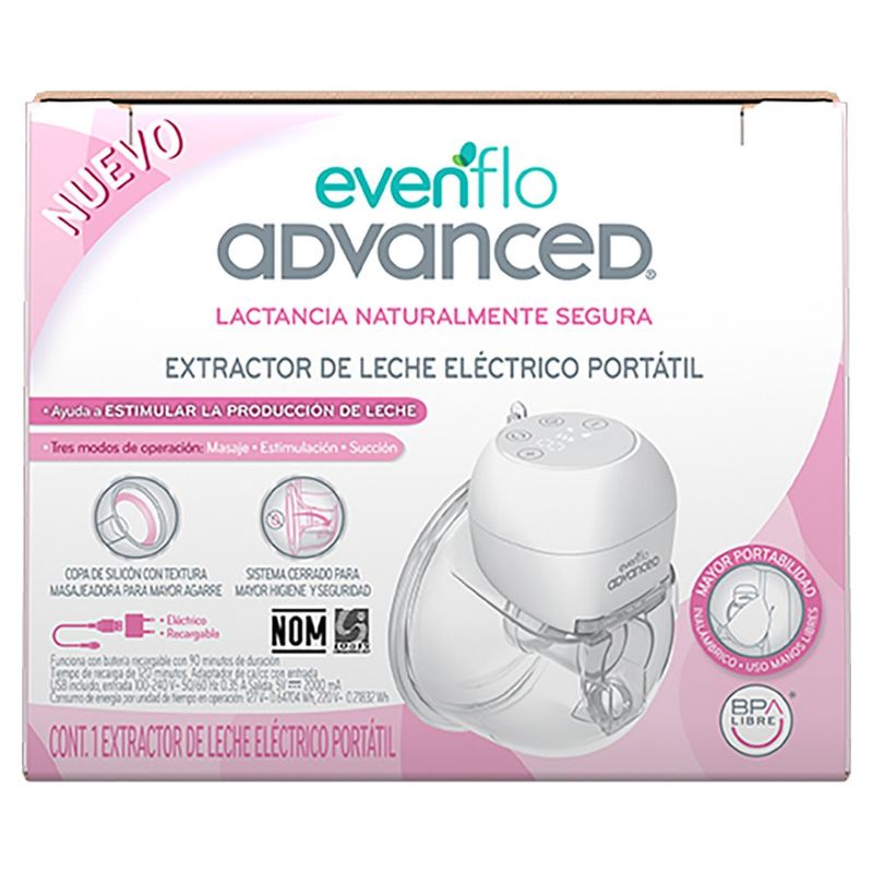 Extractor de Leche Eléctrico Portátil Advanced Recargable Libre de BPA