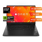 Laptop Gamer OMEN 17 DB1000LA Ryzen AI 7 350 RTX 5070 24 GB 1 TB SSD 17.3 plg QHD 240 Hz