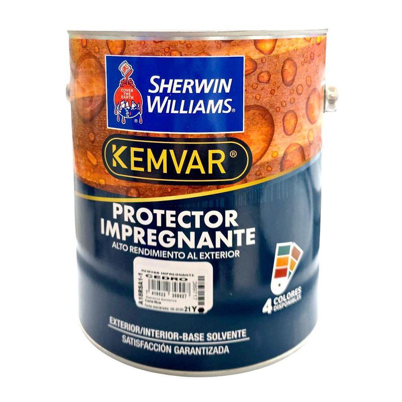 Protector Impregnante para Madera Kemvar Cedro de 1 Galón