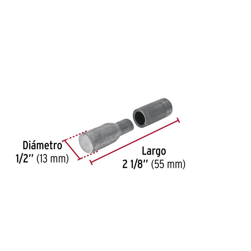 Bisagra Tubular Soldable de Acero 1/2 plg