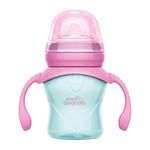 Set de Tazas Entrenadoras Advanced con Boquilla Suave Antiderrames Color Rosado y Morado 150 mL y 270 mL