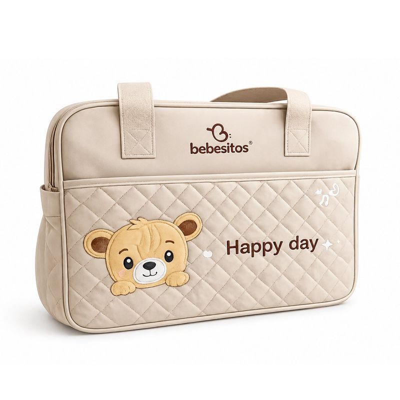 Pañalera Impermeable de Poliéster con Diseño de Oso Infantil - Presentación Surtida
