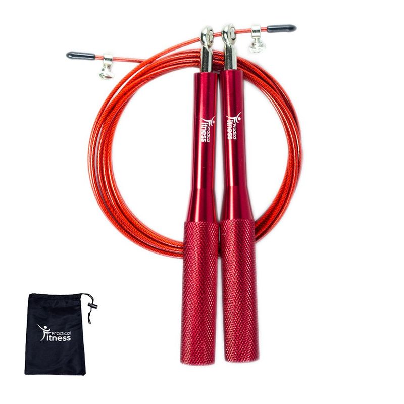 Cuerda de Salto de Aluminio para Alta Velocidad de 290 Cm Color Roja
