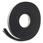 Cinta de Espuma PVC Color Negra de 1/2x3/8 plg y 10 pies