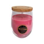 Vela Con Aroma Floral Coral Y Tapa De Madera - Pilandros