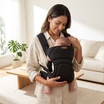 Portabebé I Love Travel Negro Acolchado Ajustable para Bebés de 0 a 10 Meses