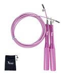 Cuerda de Salto de Aluminio para Alta Velocidad de 290 Cm Color Rosado