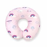 Almohada de Lactancia Algodón Diseño Arcoíris Rosado para Bebé