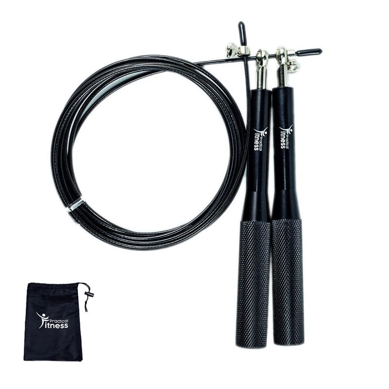 Cuerda de Salto de Aluminio para Alta Velocidad de 290 Cm Color Negra