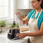 Procesador de Alimentos de 8 Tazas Negro 450 W con 2 Velocidades y Pulso