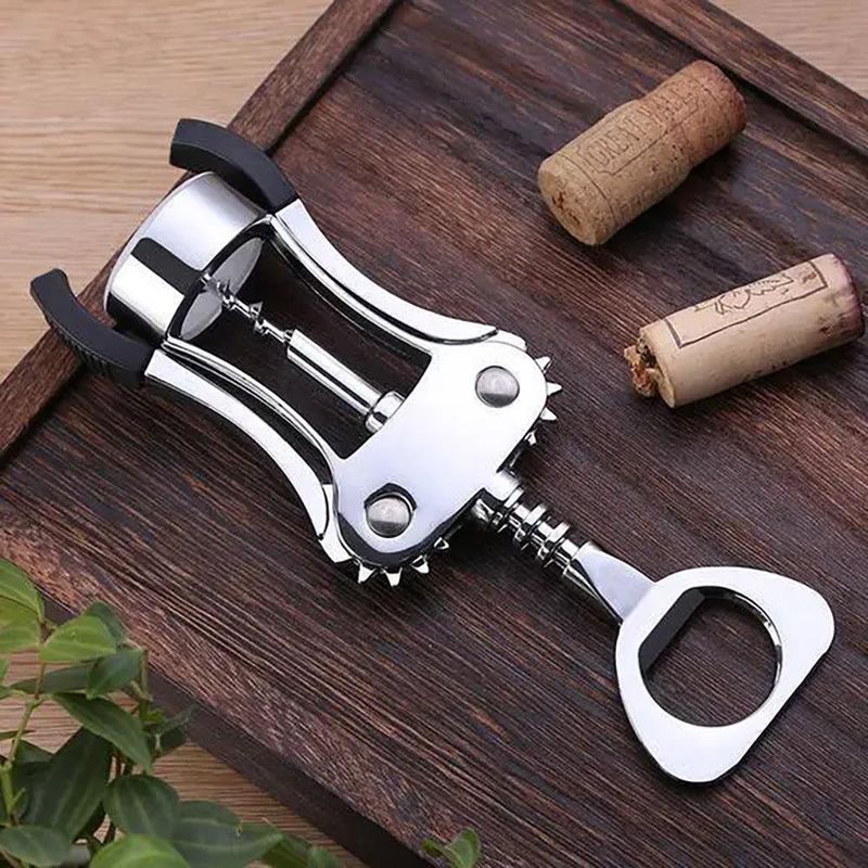 Sacacorchos Ergonómico de Acero Inoxidable Estilo Mariposa