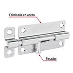 Pasador de Barril Cromado para Puerta de 4 plg