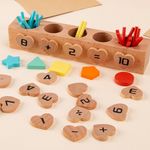Caja de Husos Montessori de Madera para Aprendizaje Matemático