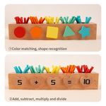 Caja de Husos Montessori de Madera para Aprendizaje Matemático