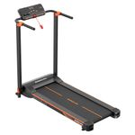 Caminadora Fit Fold 23T Plegable con Monitor LCD Color Negra con Detalles Naranja