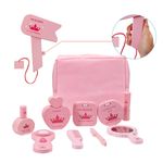 Set de Belleza Infantil Princesa con Accesorios y Bolso Color Rosado y Rojo