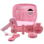 Set de Belleza Infantil Princesa con Accesorios y Bolso Color Rosado y Rojo