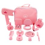 Set de Belleza Infantil Princesa con Accesorios y Bolso Color Rosado y Rojo