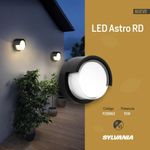 Lámpara Exterior para Pared LED de 15W Modelo Astro Redondo
