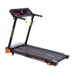 Caminadora Fit Fold 460T Plegable con Monitor LCD Color Negra con Detalles Naranja
