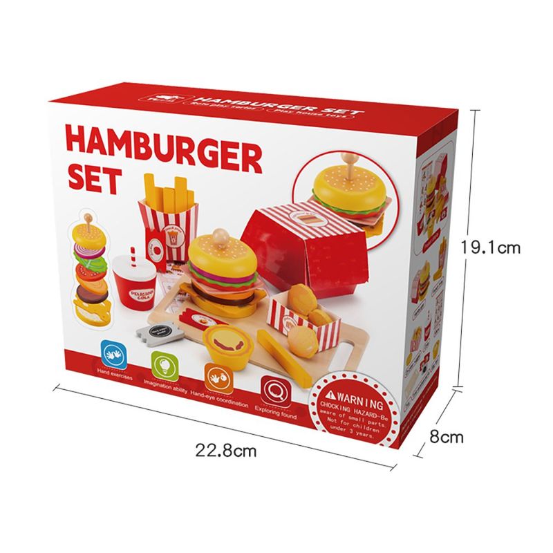 Set de Juego Menú de Hamburguesa para Niños Multicolor