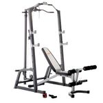 Estación de Gimnasio 150M Tipo Rack con Polea Color Gris