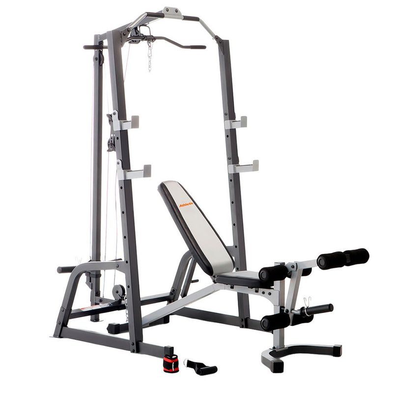 Estación de Gimnasio 150M Tipo Rack con Polea Color Gris